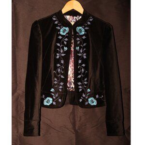 LUCKY BRAND Velvet Embroidered Jacket